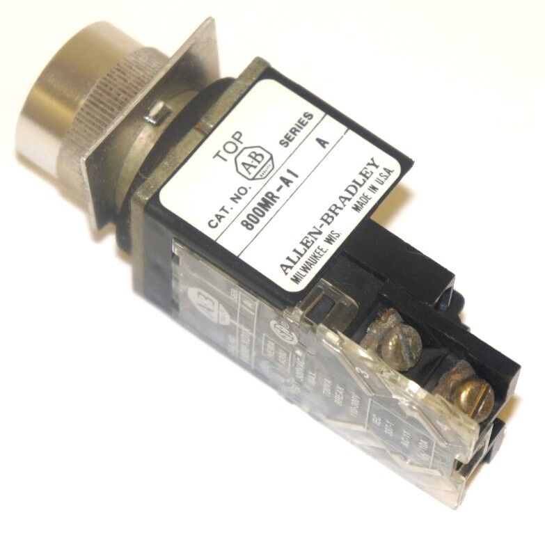 ALLEN BRADLEY 800MR-A1 OPERATOR PUSH BUTTON SWITCH, SER A W/ 800M-XD1K CONTACT