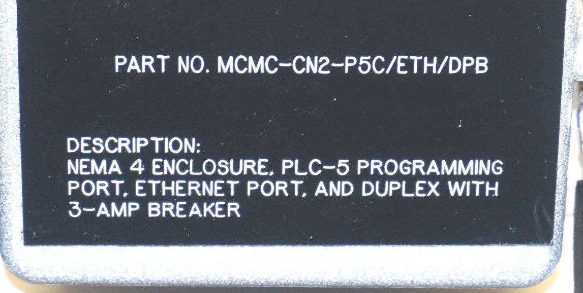 NEW MCNAUGHTON-MCKAY MCMC-CN2-P5C/ETH/DPB NEMA 4 ENCLOSURE MCMCCN2P5CETHDPB