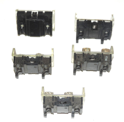 LOT OF 5 ASSORTED ALLEN BRADLEY CONTACT BLOCKS 800T-XD1, 880T-XD2, 800T-XD4