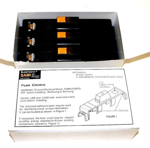 LOT OF 2 NEW BUSSMANN SAMI-2I FUSE COVERS (2 BOXES OF 3)