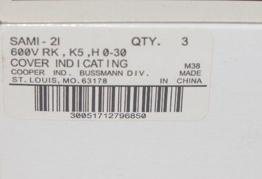 LOT OF 2 NEW BUSSMANN SAMI-2I FUSE COVERS (2 BOXES OF 3)