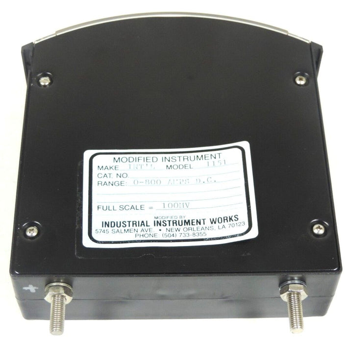 NIB INTERNATIONAL INSTRUMENTS 1151 METER RANGE: 0-800 AMPS D.C. FULL SCALE 100MV
