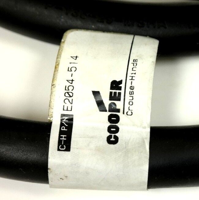 COOPER CROUSE-HINDS E2054-514 600V 19A 12FT CABLE W/8 PIN MALE PLUG E2054514