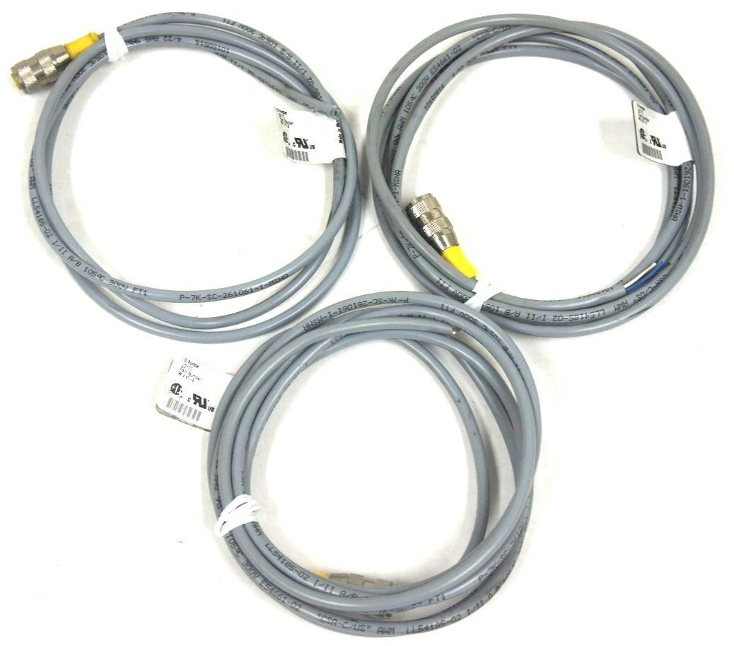 LOT OF 3 TURCK ELEKTRONIK U2177 EUROFAST MOLDED CORDSETS, RK 4.4T-6