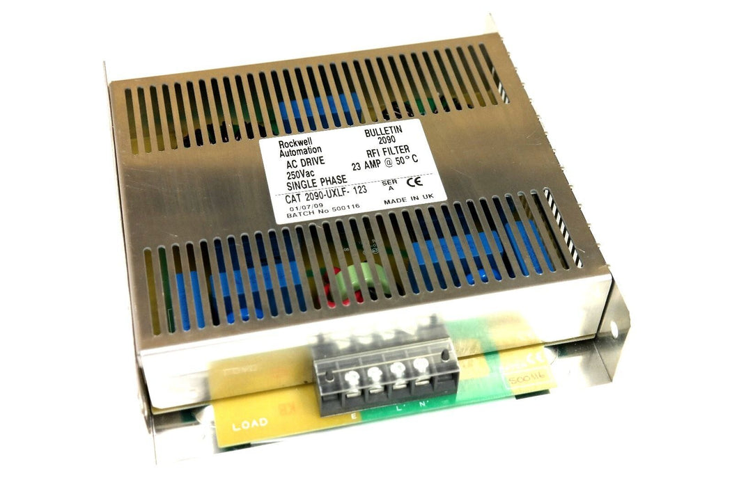 ROCKWELL AUTOMATION 2090-UXLF-123 SER A RFI FILTER 250VAC 23AMP@50°C 2090UXLF123
