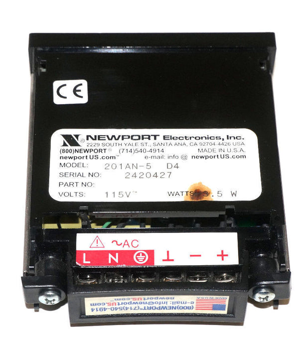 NEWPORT ELECTRONICS 201AN-5 VOLTAGE INDICATOR METER 115V, 3.5W, 201AN5