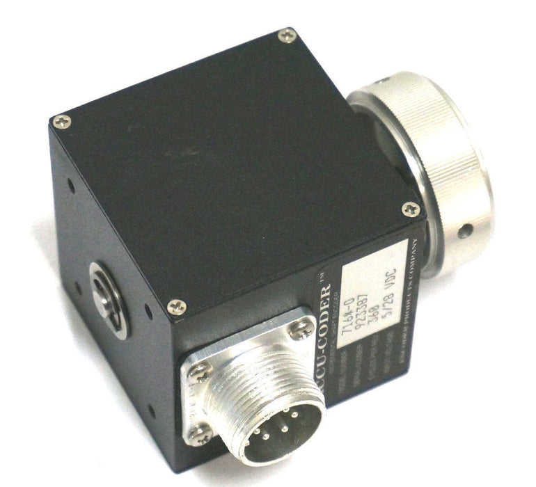 ACCU-CODER 716*-0 INCREMENTAL SHAFT ENCODER 360 CYCLES PER REV, 5/28VDC, 716*0