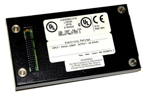 GE FANUC IC300DAC101B ANALOG INPUT MODULE IC300DAC101