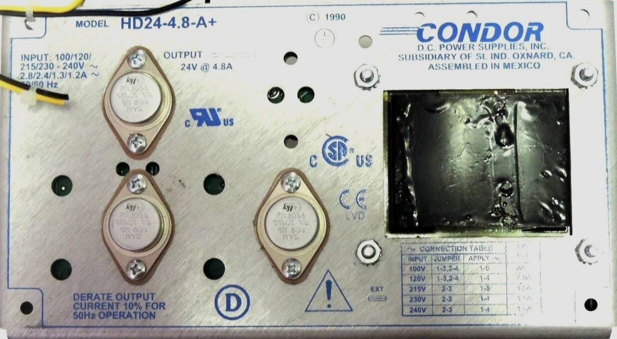 CONDOR HD24-4.8-A+ DC POWER SUPPLY HD24-4.8-A HD244.8A+