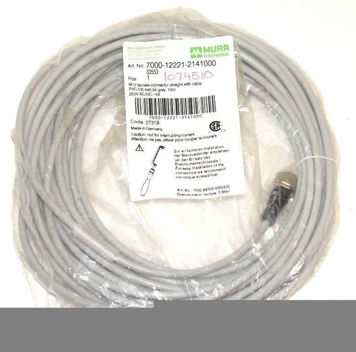 NEW MURR ELEKTRONIK 7000-12221-2141000 M12 FEMALE CONNECTOR 7000122212141000