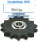 NIB BREWER MACHINE B6015H SPROCKET IDLER 3/8" MOUNT #60 CHAIN .6375" BORE