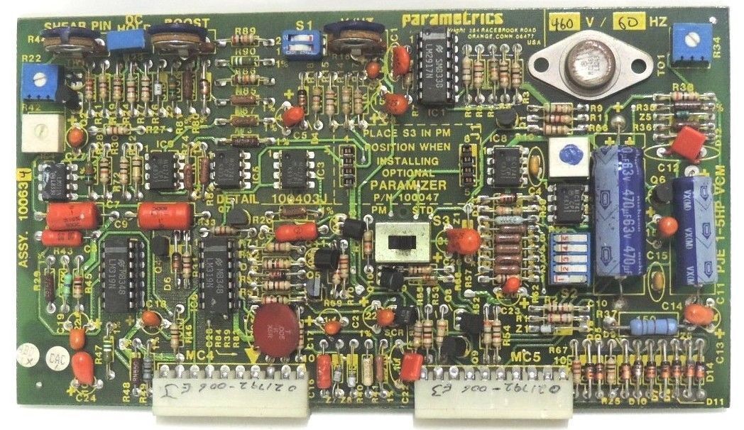 ABB PARAMETRICS ASSY. 100634 CONTROL CARD P/N: 100047, 100404E