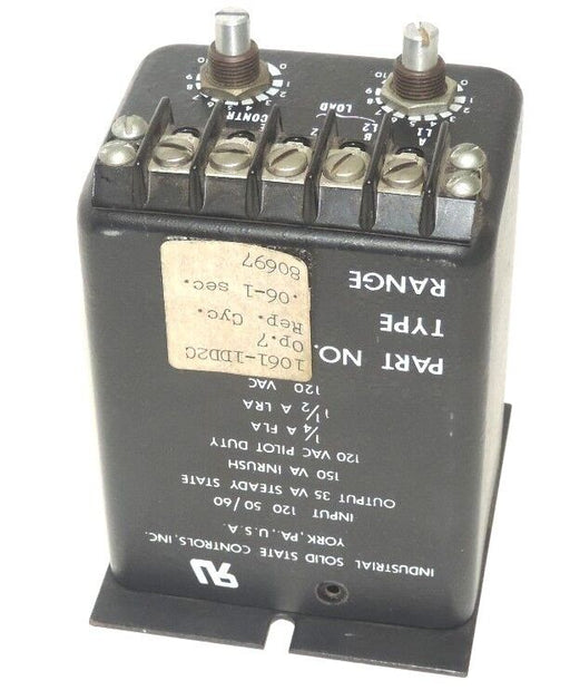 ISSC 1061-1DD2C TIMER INPUT 120V 50/60HZ, OP. 7 REP. CYC. .06-1 SEC.