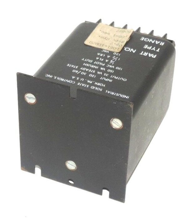 ISSC 1061-1DD2C TIMER INPUT 120V 50/60HZ, OP. 7 REP. CYC. .06-1 SEC.