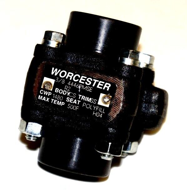 WORCESTER 3/8-4446PMSE-R2 BALL VALVE BODY CS TRIM SS MAX TEMP:500F 3/8" NPT