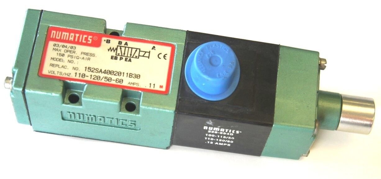 NUMATICS 152SA4002011B30 SOLENOID VALVE 0.11AMP WITH 228-694B COIL 0.12 AMP