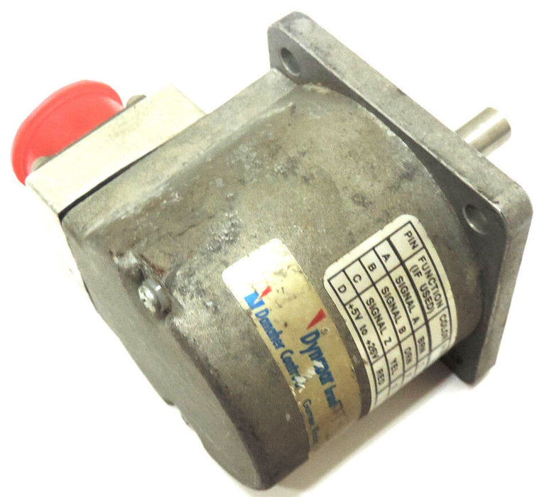 DANAHER DYNAPAR ENCODER 62502400001 FLANGE MOUNT 3/8" SHAFT CURR SINK SD MT
