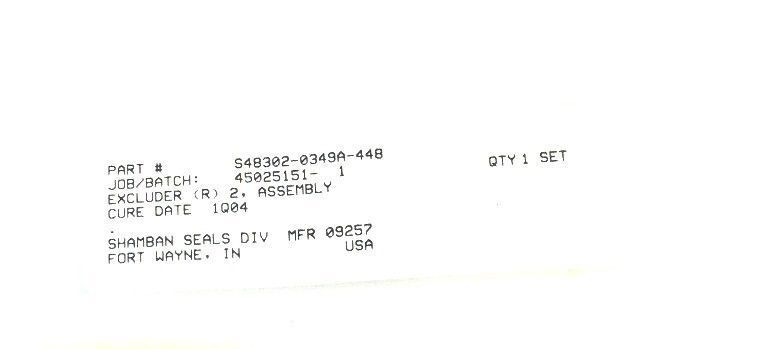 NEW SHAMBAN SEALS S48302-0349A-448 SEAL KIT S483020349A448