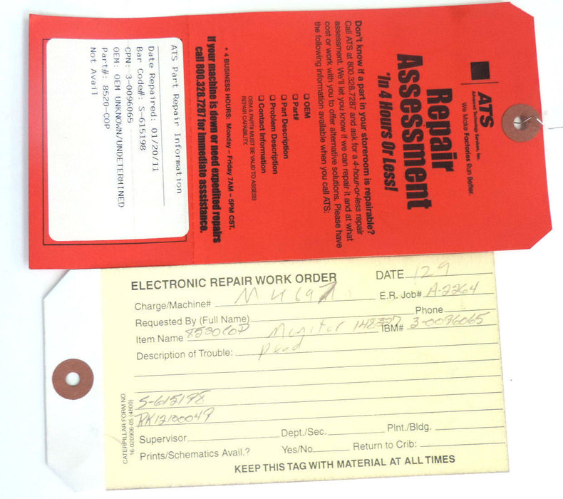 ALLEN BRADLEY 8520-COP 9/SERIES COLOR OPERATOR INTERFACE PANEL PROF. REPAIRED