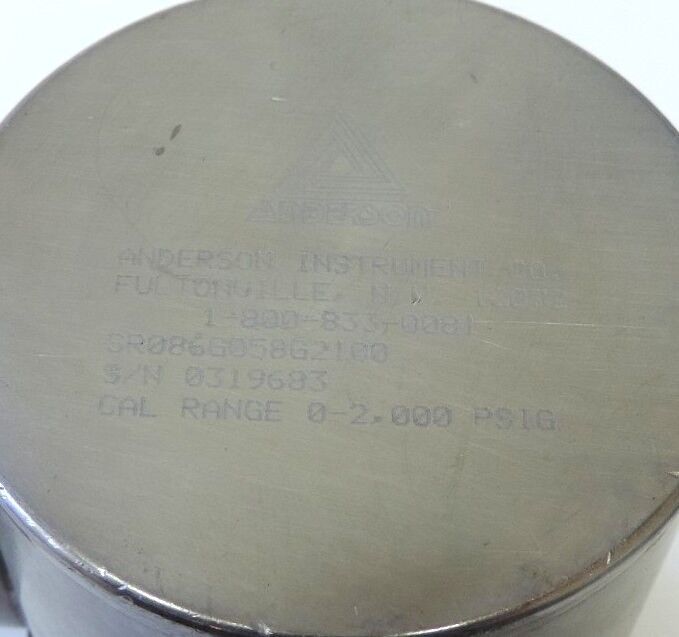 ANDERSON INSTRUMENT SR086G058G2100 PRESSURE TRANSMITTER CAL RANGE 0-2000 PSIG
