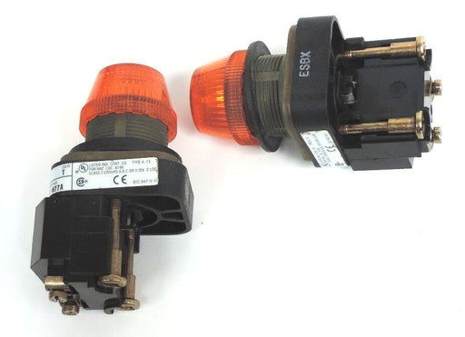LOT OF 2 ALLEN BRADLEY 800T-PL16A PILOT LIGHTS 800TPL16A SER. T W/ 40171-002-01