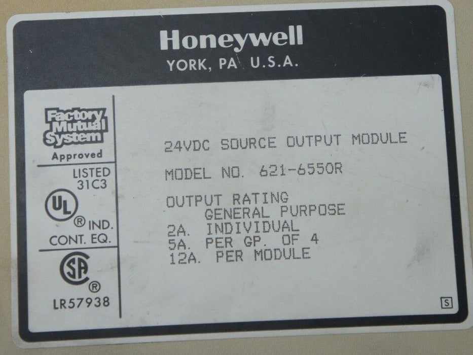 HONEYWELL 621-6550R OUTPUT MODULE 24VDC W/O WIRING HARNESS 6216550R