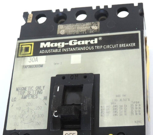 SQUARE D FAP3603015M MAG-GARD CIRCUIT BREAKER SERIES 2 600V, 3 POLE