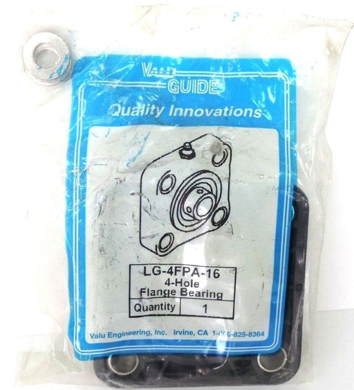 NEW VALUGUIDE LG-4FPA-16 FLANGE BEARING 1 INCH 4 HOLE LG4FPA16
