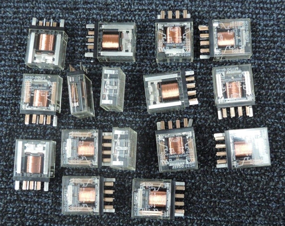 LOT OF 16 AROMAT NC2D-DC12V RELAYS NC2DDC12V
