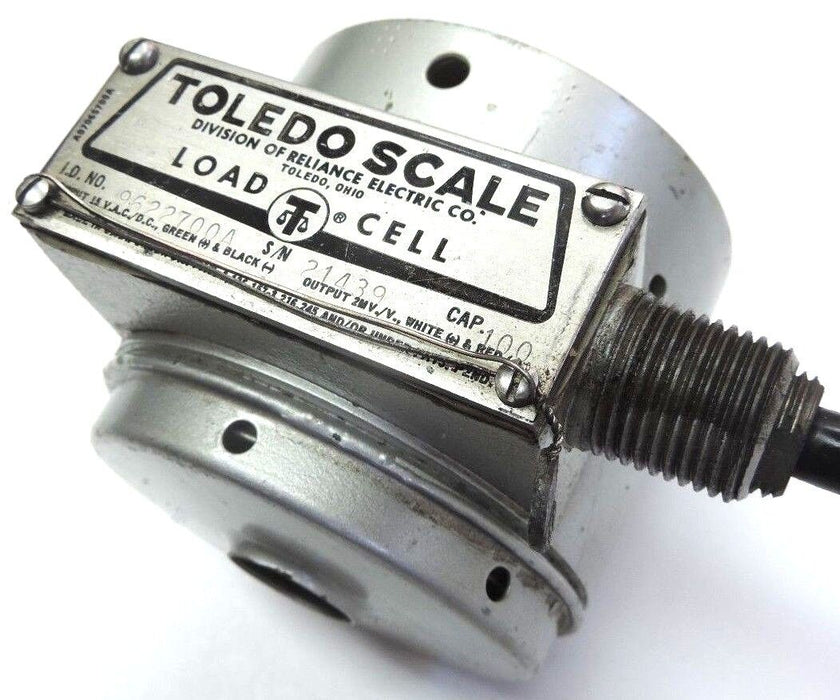 TOLEDO SCALE 100 CAPACITY LOAD CELL A07065700A I.D NO. 9622700A