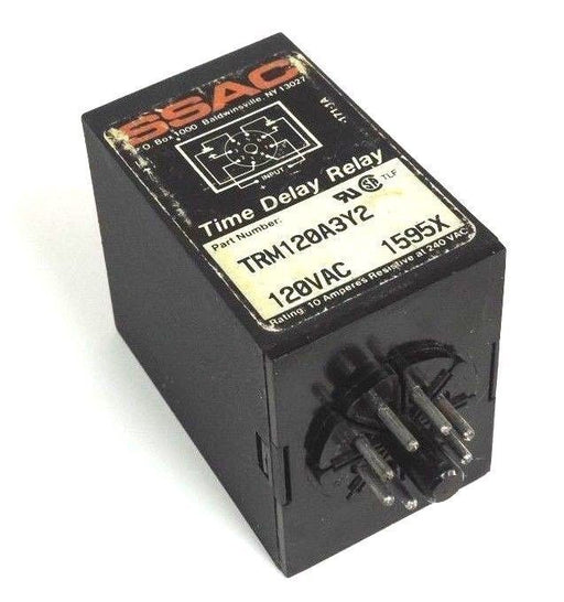 SSAC TRM120A3Y2 TIME DELAY RELAY 120VAC .05 - 2.0 SECONDS