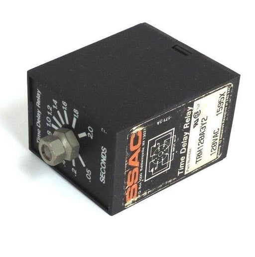 SSAC TRM120A3Y2 TIME DELAY RELAY 120VAC .05 - 2.0 SECONDS