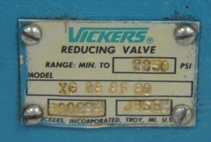 VICKERS XG-03-3F-30 PRESSURE REDUCING VALVE 2850PSI MAX XG033F30