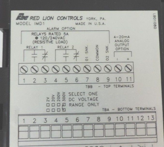 RED LION CONTROLS IMD1 DIGITAL CONTROLLER IMD10000