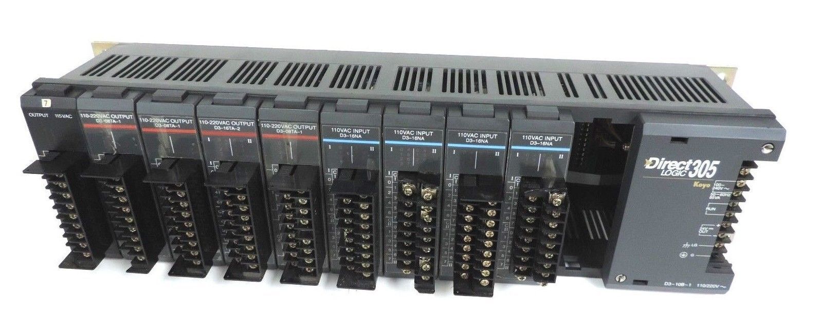 DIRECT LOGIC D3-10B-1 10SLOT RACK D3-16NA , D3-08TA-1 , D3-08TA-2 , IC610MDL179A