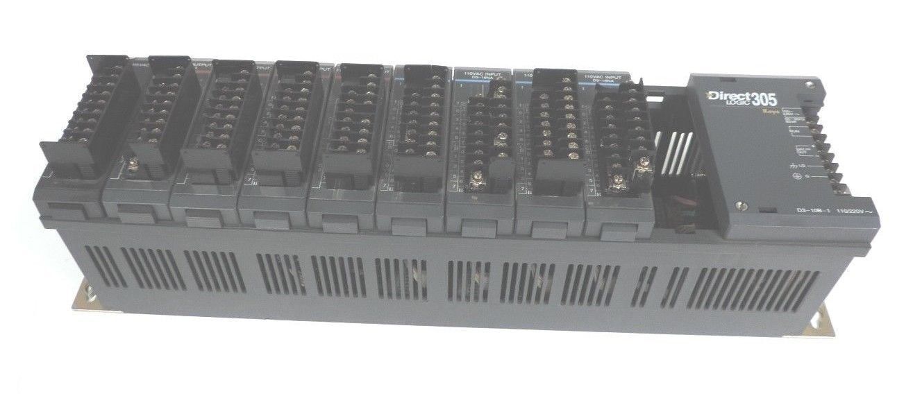 DIRECT LOGIC D3-10B-1 10SLOT RACK D3-16NA , D3-08TA-1 , D3-08TA-2 , IC610MDL179A
