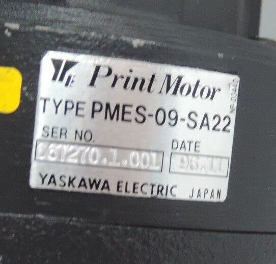 YASKAWA PMES-09-SA22 PRINT MOTOR PMES09SA22