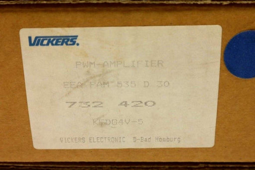 VICKERS EEA-PAM-535-D-30 SERVO POWER AMPLIFIER 732420 KFDG4V-5 EEAPAM535D30 NIB