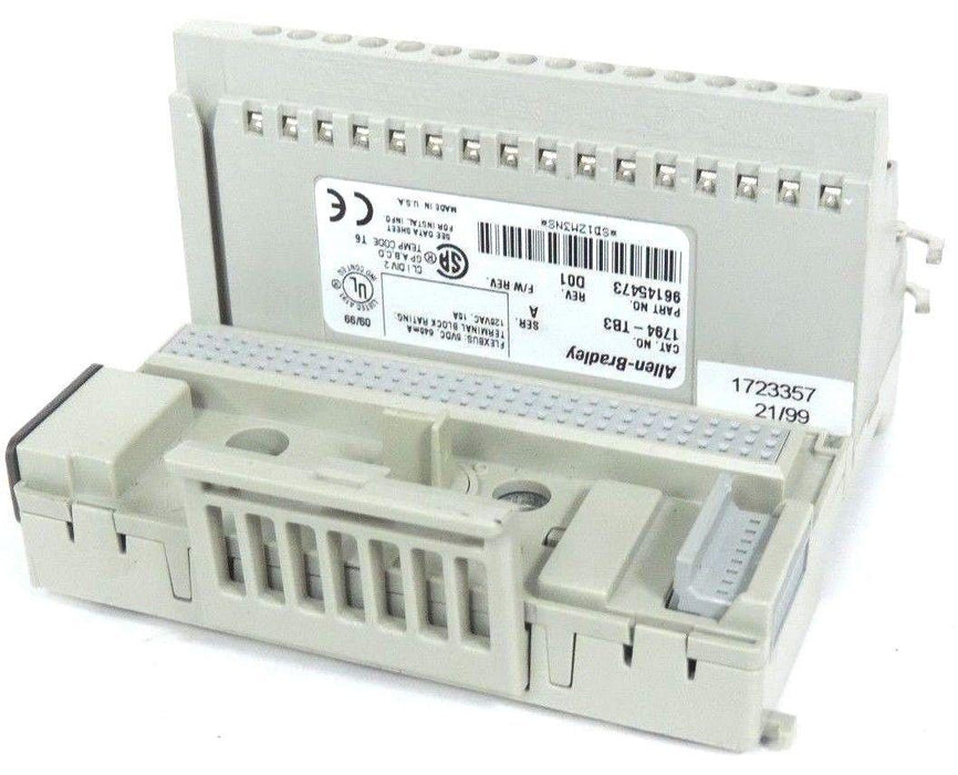 ALLEN BRADLEY 1794-TB3 TERMINAL BASE 1794TB3 SER. A REV. D01 P/N: 96145473