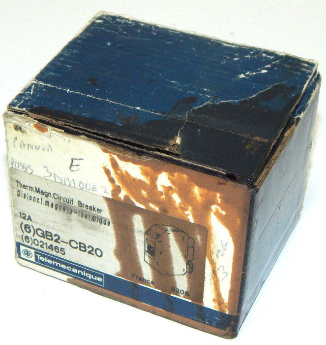 NEW, QTY OF 6, TELEMECANIQUE GB2-CB20 12A CIRCUIT PROTECTORS GB2CB20