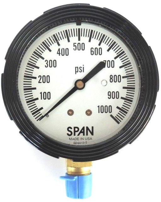 NEW SPAN LFS-210-1000-G-KEMX LIQUID FILLED PRESSURE GAUGE 0-1000PSI, NON CLOG