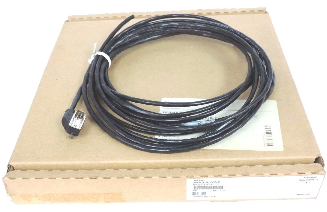 NIB MODICON 990NAD21130 MB+DROP CABLE REV. 1.04