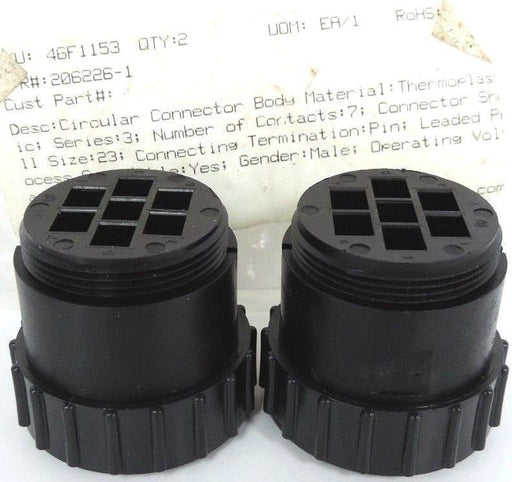 LOT OF 2 TE CONNECTIVITY / AMP 206226-1 CIRCULAR CONNECTOR RECEPTACLE 46F1153