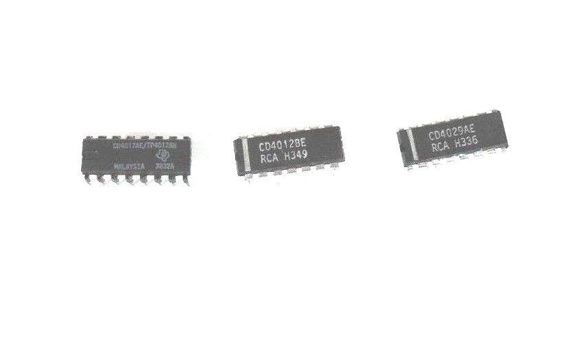 LOT OF 8 CD4012BE 14PIN LOT OF 4 CD4029AE 16PIN LOT OF 4 CD4017AE 16PIN CHIPS