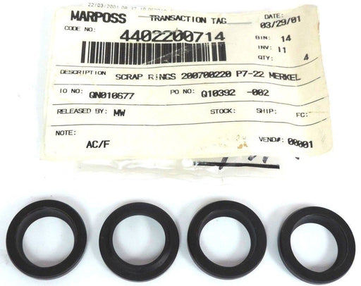 LOT OF 4 NEW MARPOSS 4402200714 SCRAP RINGS 200700220 P7-22 MERKEL