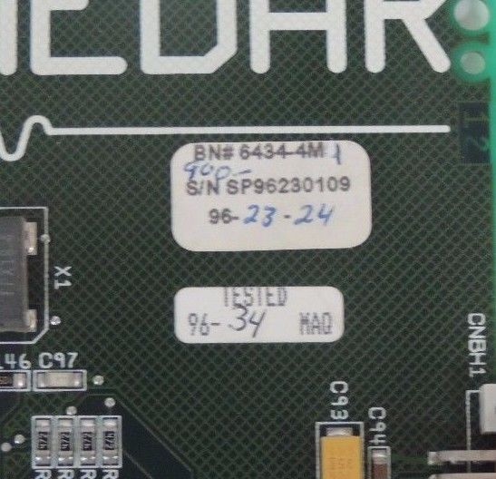 MEDAR 900-6434-4M INTEGRATED PROCESSOR BOARD 6430-4 90064344M