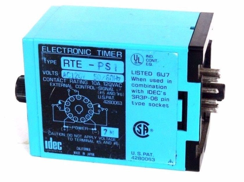 IDEC RTE-PS1 ELECTRONIC TIMER 120V 50/60HZ RTEPS1