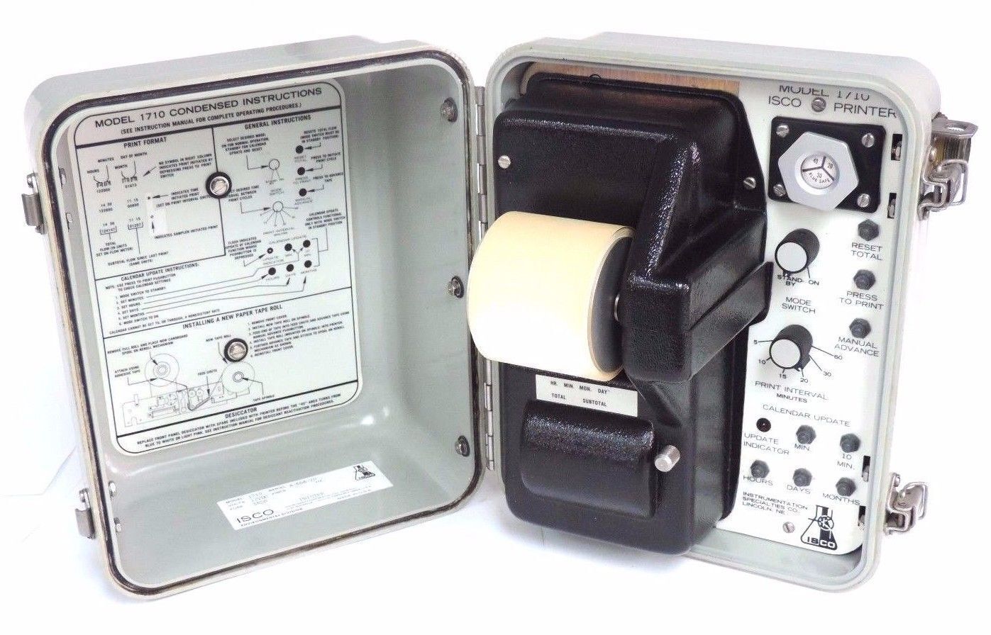 ISCO MODEL 1710 FLOW METER PRINTER 12VDC 1ASB PULSE