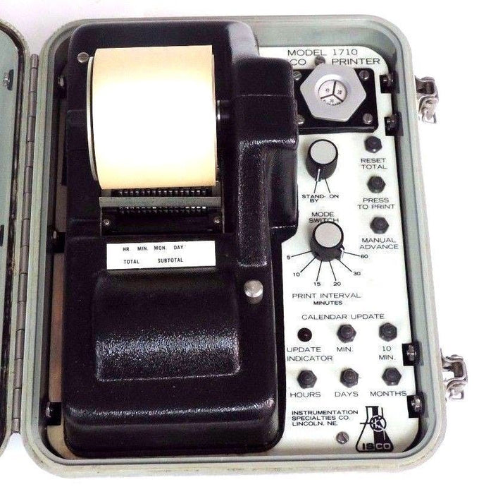 ISCO MODEL 1710 FLOW METER PRINTER 12VDC 1ASB PULSE