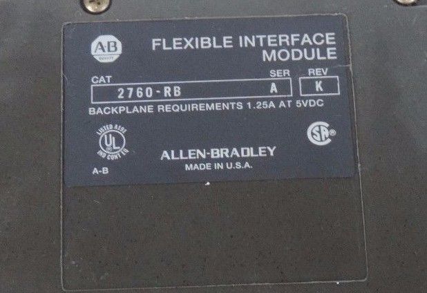 ALLEN BRADLEY 2760-RB FLEXIBLE INTERFACE MODULE SER A REV K 2760RB